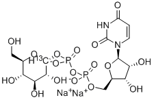 URIDINE DIPHOSPHATE-ALPHA-D-[1-13C]GLUCOSE DISODIUM SALT Structure