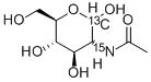2-[15N]ACETAMIDO-2-DEOXY-D-[1-13C]GLUCOSE 구조식 이미지
