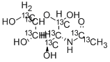 2-[1,2-13C2]ACETAMIDO-2-DEOXY-D-[UL-13C6]GLUCOSE Structure