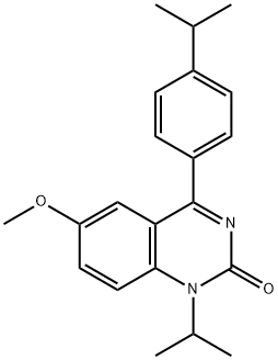 1-isopropyl-4-(4-isopropylphenyl)-6-Methoxyquinazolin-2(1H)-one Structure