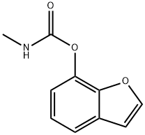 N-Methylcarbamic acid benzofuran-7-yl ester Structure