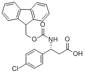 Fmoc-(R)-3-Amino-3-(4-chlorophenyl)propionic acid 구조식 이미지