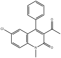 3-Acetyl-6-chloro-1-methyl-4-phenylquinolin-2(1H)-one 구조식 이미지