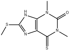 1,3,6,7-Tetrahydro-1,3-dimethyl-8-(methylthio)-6-thioxo-2H-purin-2-one 구조식 이미지