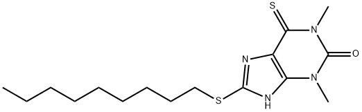 1,3,6,7-Tetrahydro-1,3-dimethyl-8-(nonylthio)-6-thioxo-2H-purin-2-one Structure