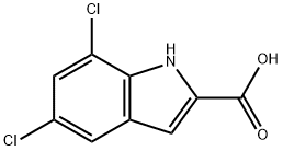 5,7-дихлор-1H-индол-2-карбоновая кислота структурированное изображение