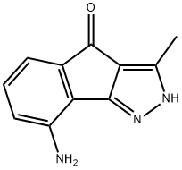 Indeno[1,2-c]pyrazol-4(2H)-one, 8-amino-3-methyl- (9CI) 구조식 이미지