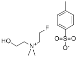 ETHANAMINIUM, N-(2-FLUOROETHYL)-2-HYDROXY-N,N-DIMETHYL-, SALT WITH 4-METHYLBENZENESULFONIC ACID Structure