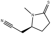 2-Pyrrolidineacetonitrile,1-methyl-5-thioxo-,(2S)-(9CI) Structure