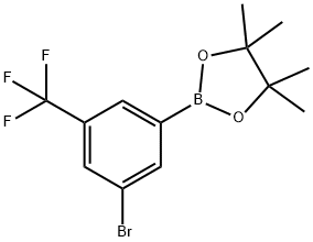 3-브로모-5-(트리플루오로메틸)벤젠보론산피나콜에스테르 구조식 이미지