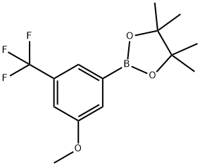 2-(3-Methoxy-5-trifluoromethyl-phenyl)-4,4,5,5-tetramethyl-[1,3,2]dioxaborolane 구조식 이미지