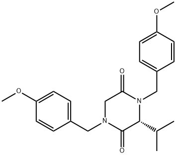 (S)-N,N'-Bis(p-methoxybenzyl)-3-isopropyl-piperazine-2,5-dione 구조식 이미지