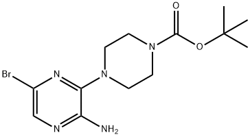 1-Boc-4-(3-amino-6-bromopyrazin-2-yl)piperazine Structure