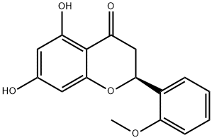 (S)-2,3-Dihydro-5,7-dihydroxy-2-(2-methoxyphenyl)-4H-1-benzopyran-4-one 구조식 이미지