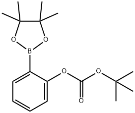 2-TERT-BUTOXYCARBONYLOXYPHENYLBORONIC ACID, PINACOL ESTER Structure