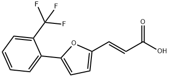 3-[5-(2-(트리플루오로메틸)페닐)푸란-2-일]-아크릴산 구조식 이미지