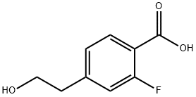 2-Fluoro-4-(2-hydroxy-ethyl)-benzoic acid Structure