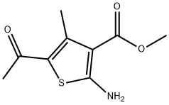 3-thiophenecarboxylic acid, 5-acetyl-2-amino-4-methyl-, me 구조식 이미지