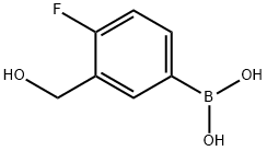 4-FLUORO-3-(HYDROXYMETHYL)BENZENEBORONIC ACID 구조식 이미지