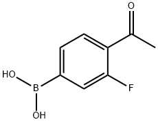 4-ACETYL-3-FLUOROPHENYLBORONIC ACID 구조식 이미지