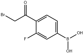 4-브로모아세틸-3-플루오로페닐보론산 구조식 이미지