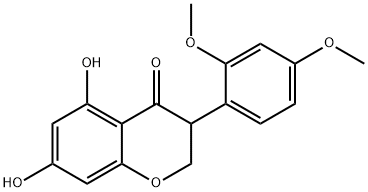 3-(2,4-dimethoxyphenyl)-5,7-dihydroxy-chroman-4-one 구조식 이미지