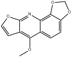 6-메톡시-1,3-디옥솔로[4,5-h]푸로[2,3-b]퀴놀린 구조식 이미지