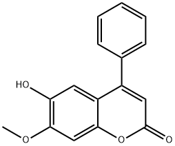 6-HYDROXY-7-METHOXY-4-PHENYLCOUMARIN 구조식 이미지