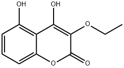 2H-1-Benzopyran-2-one, 3-ethoxy-4,5-dihydroxy- (9CI) 구조식 이미지