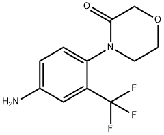 3-모르폴리논,4-[4-아미노-2-(트리플루오로메틸)페닐]- 구조식 이미지