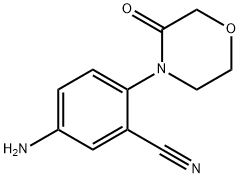 Benzonitrile, 5-amino-2-(3-oxo-4-morpholinyl)- Structure