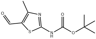 Carbamic  acid,  (5-formyl-4-methyl-2-thiazolyl)-,  1,1-dimethylethyl  ester  (9CI) Structure