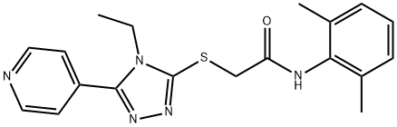 N-(2,6-dimethylphenyl)-2-{[4-ethyl-5-(4-pyridinyl)-4H-1,2,4-triazol-3-yl]sulfanyl}acetamide Structure