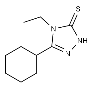 3H-1,2,4-Triazole-3-thione,5-cyclohexyl-4-ethyl-2,4-dihydro-(9CI) 구조식 이미지