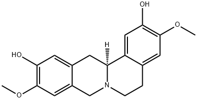 [13aS,(-)]-5,8,13,13a-Tetrahydro-3,10-dimethoxy-6H-dibenzo[a,g]quinolizine-2,11-diol 구조식 이미지