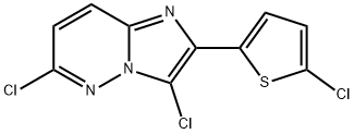 Imidazo[1,2-b]pyridazine, 3,6-dichloro-2-(5-chloro-2-thienyl)- 구조식 이미지