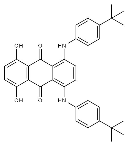 1,4-bis[[4-(1,1-dimethylethyl)phenyl]amino]-5,8-dihydroxyanthraquinone  Structure