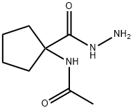 Cyclopentanecarboxylic acid, 1-acetamido-, hydrazide (7CI,8CI) Structure