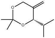 1,3-Dioxane,2,2-dimethyl-5-methylene-4-(1-methylethyl)-,(4S)-(9CI) Structure