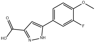 3-(3-FLUORO-4-METHOXYPHENYL)-1H-PYRAZOLE-5-CARBOXYLIC ACID Structure