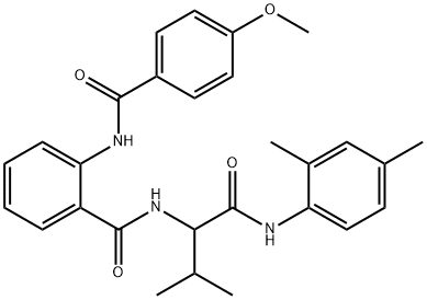 Benzamide, N-[1-[[(2,4-dimethylphenyl)amino]carbonyl]-2-methylpropyl]-2-[(4-methoxybenzoyl)amino]- (9CI) 구조식 이미지