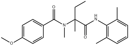 Benzamide, N-[1-[[(2,6-dimethylphenyl)amino]carbonyl]-1-methylpropyl]-4-methoxy-N-methyl- (9CI) 구조식 이미지