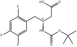 BOC-(R)-3-AMINO-4-(2,4,5-TRIFLUORO-PHENYL)-부티르산 구조식 이미지