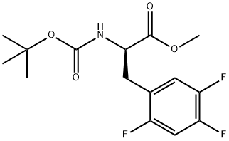 METHYL(2R)-2-[(TERT-BUTOXYCARBONYL)AMINO]-3-(2,4,5-TRIFLUOROPHENYL)프로파노에이트 구조식 이미지