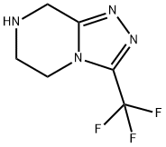 3-(Trifluoromethyl)-5,6,7,8-tetrahydro-[1,2,4]triazolo[4,3-a]pyrazine 구조식 이미지