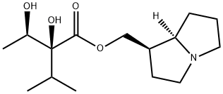 (2S,3R)-2,3-Dihydroxy-2-isopropylbutanoic acid [(1R,7aR)-hexahydro-1H-pyrrolizin-1-yl]methyl ester 구조식 이미지