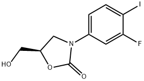 (5R)-3-(3-FLUORO-4-IODOPHENYL)-5-HYDROXYMETHYLOXAZOLIDIN-2-ONE 구조식 이미지