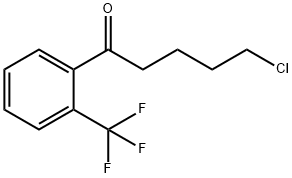 5-CHLORO-1-OXO-1-(2-TRIFLUOROMETHYLPHENYL)PENTANE Structure