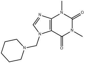 3,7-Dihydro-1,3-dimethyl-7-(piperidinomethyl)-1H-purine-2,6-dione Structure