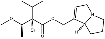 (2R)-2-Hydroxy-2-[(R)-1-methoxyethyl]-3-methylbutanoic acid [(7aS)-2,3,5,7a-tetrahydro-1H-pyrrolizin-7-yl]methyl ester 구조식 이미지